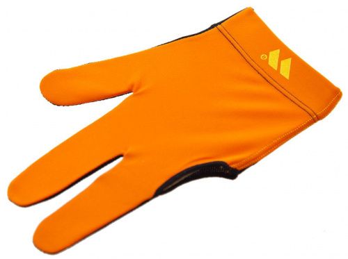 Перчатка бильярдная «WB» (черно-оранжевая), защита от скольжения